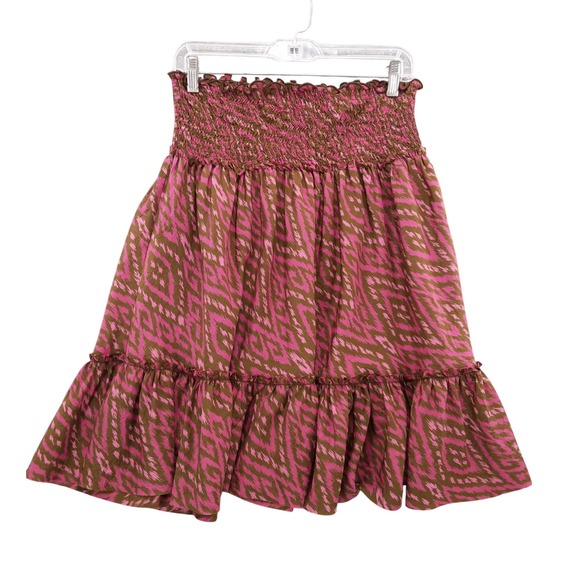 Joie x A Pea in the Pod Smocked Skirt Maternity Ruffle Hem Silk‎ Size S - Picture 1 of 9